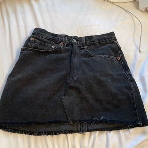 Levi’s Black Washed Denim Skirt (VINTAGE REWORKED)